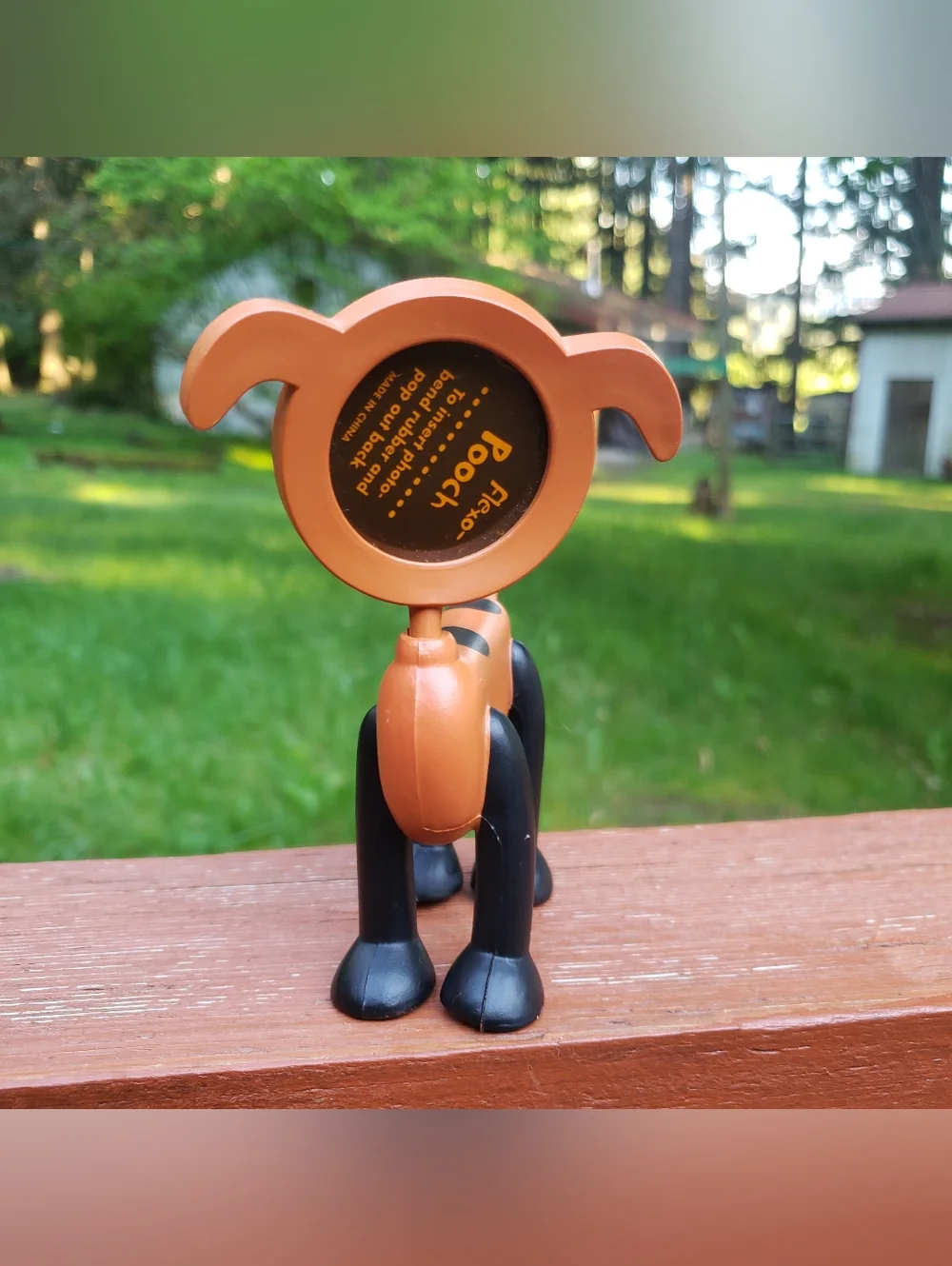 Vintage CBS Designs 1998 Flexo Buddies Bendable Photo Frame - Pooch 'Dog'